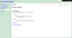 Desktop Screenshot of hamletcritique.wikispaces.com