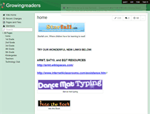 Tablet Screenshot of growingreaders.wikispaces.com