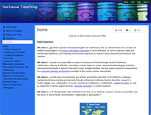 Tablet Screenshot of inclusiveteaching.wikispaces.com