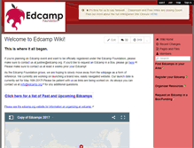 Tablet Screenshot of edcamp.wikispaces.com