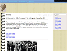 Tablet Screenshot of gbarmstrong-historyfair2010.wikispaces.com