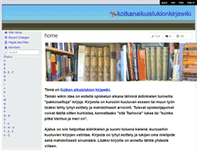 Tablet Screenshot of kotkanaikuislukionkirjawiki.wikispaces.com
