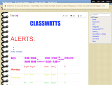 Tablet Screenshot of classwatts.wikispaces.com