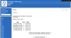 Desktop Screenshot of cambridgecollegesecondaryenglish.wikispaces.com