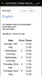 Mobile Screenshot of cambridgecollegesecondaryenglish.wikispaces.com