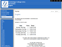 Tablet Screenshot of cambridgecollegesecondaryenglish.wikispaces.com