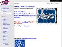 Tablet Screenshot of lionswimming.wikispaces.com