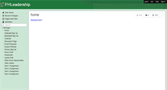 Desktop Screenshot of fhleadership.wikispaces.com
