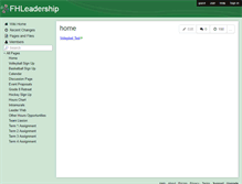 Tablet Screenshot of fhleadership.wikispaces.com