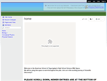 Tablet Screenshot of hsscience.wikispaces.com