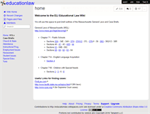 Tablet Screenshot of educationlaw.wikispaces.com