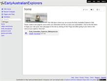 Tablet Screenshot of earlyaustralianexplorers.wikispaces.com