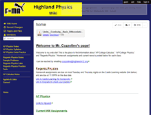 Tablet Screenshot of highlandphysics.wikispaces.com