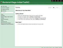 Tablet Screenshot of bonterravillage-indiantrailnc.wikispaces.com