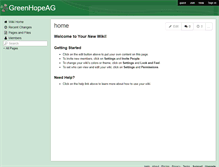 Tablet Screenshot of greenhopeag.wikispaces.com