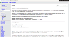 Desktop Screenshot of ambientmachines.wikispaces.com