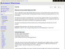 Tablet Screenshot of ambientmachines.wikispaces.com