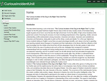Tablet Screenshot of curiousincidentunit.wikispaces.com