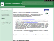 Tablet Screenshot of environmentalscienceinteractions.wikispaces.com