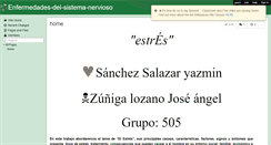 Desktop Screenshot of enfermedades-del-sistema-nervioso.wikispaces.com
