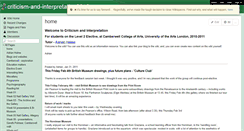 Desktop Screenshot of criticism-and-interpretation2010.wikispaces.com