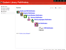 Tablet Screenshot of godwinlibrarypathfinders.wikispaces.com