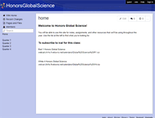 Tablet Screenshot of honorsglobalscience.wikispaces.com