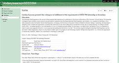 Desktop Screenshot of lindseyisaacsonseed394.wikispaces.com