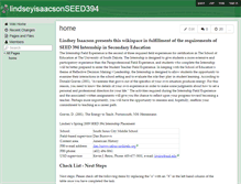 Tablet Screenshot of lindseyisaacsonseed394.wikispaces.com