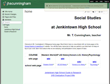 Tablet Screenshot of jhscunningham.wikispaces.com