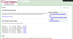 Desktop Screenshot of concordiachemistry128lab.wikispaces.com