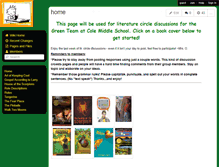 Tablet Screenshot of greenteamlitcircle.wikispaces.com