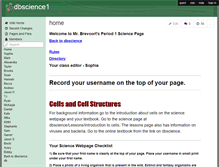 Tablet Screenshot of dbscience1.wikispaces.com