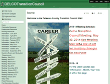 Tablet Screenshot of delcotransitioncouncil.wikispaces.com
