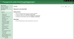 Desktop Screenshot of changeandleadershipgroupassignment.wikispaces.com