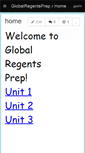 Mobile Screenshot of globalregentsprep.wikispaces.com