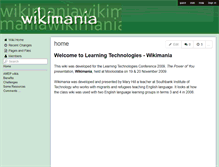 Tablet Screenshot of learningtechnologies-wikimania.wikispaces.com