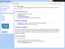 Tablet Screenshot of chrysalis.wikispaces.com