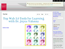 Tablet Screenshot of joycevalenzawebinar.wikispaces.com