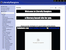 Tablet Screenshot of literallyrangiora.wikispaces.com