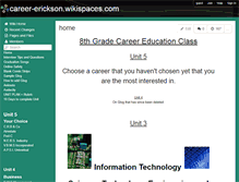 Tablet Screenshot of career-erickson.wikispaces.com