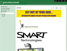 Tablet Screenshot of getoutofyourseat.wikispaces.com