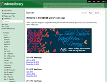 Tablet Screenshot of edcoelibrary.wikispaces.com