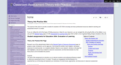 Desktop Screenshot of classroom-assessment-theory-into-practice.wikispaces.com