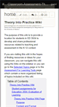 Mobile Screenshot of classroom-assessment-theory-into-practice.wikispaces.com