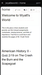 Mobile Screenshot of jwyattsworld.wikispaces.com