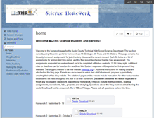 Tablet Screenshot of bcthssciencehomework.wikispaces.com
