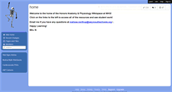 Desktop Screenshot of honorsanatomywhs.wikispaces.com