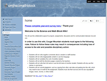 Tablet Screenshot of cmjhscimathblock.wikispaces.com