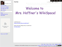 Tablet Screenshot of ehoffner.wikispaces.com